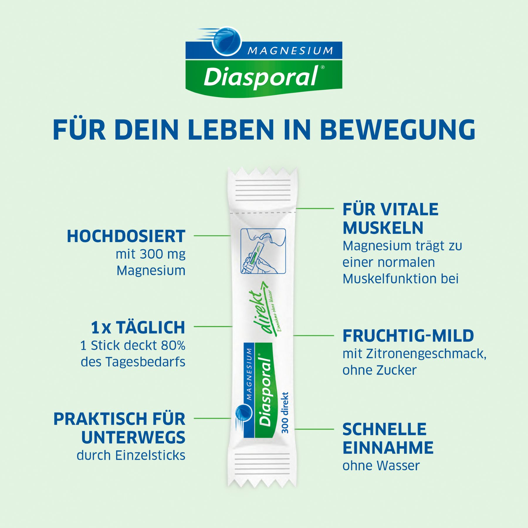 Die Vorteile von Magnesium-Diasporal 300 direkt im Überblick