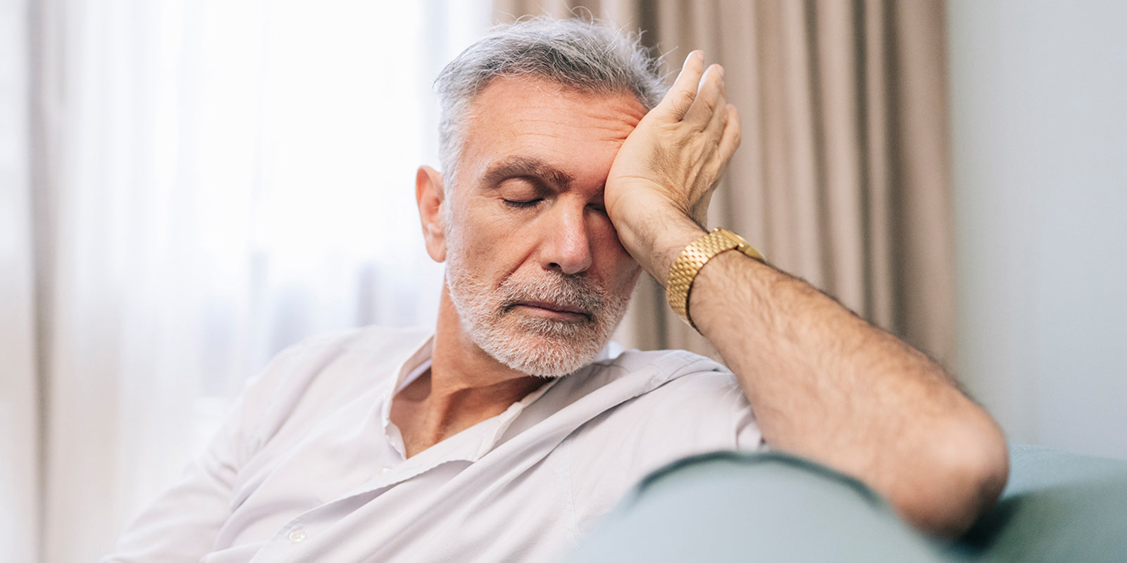 Mann leidet an Depressionen